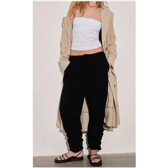 Free People New Light Parachute Pants Black Size Large NWT - Picture 1 of 13